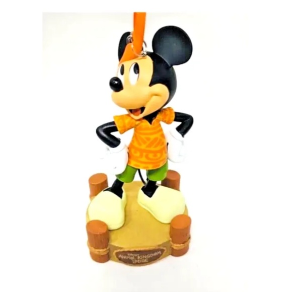 NWT Disney Parks Mickey Mouse Animal Kingdom Lodge Ornament Hand painted - Picture 2 of 7